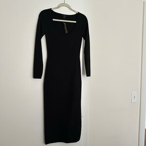NWT long sleeve long black J.Crew dress size XS